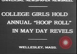 Image of hoop roll race Wellesley Massachusetts USA, 1930, second 7 stock footage video 65675058939
