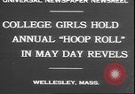 Image of hoop roll race Wellesley Massachusetts USA, 1930, second 8 stock footage video 65675058939
