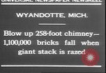 Standbild Schornstein fällt Wyandotte Michigan USA, 1930, aus Sekunde 6 historischem Filmmaterial Videoclip 65675058942