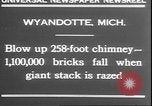 Standbild Schornstein fällt Wyandotte Michigan USA, 1930, aus Sekunde 8 historischem Filmmaterial Videoclip 65675058942