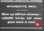 Standbild Schornstein fällt Wyandotte Michigan USA, 1930, aus Sekunde 9 historischem Filmmaterial Videoclip 65675058942