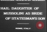 Standbild Mussolini Rom Italien, 1930, aus Sekunde 8 historischem Filmmaterial Videoclip 65675058943