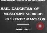 Standbild Mussolini Rom Italien, 1930, aus Sekunde 9 historischem Filmmaterial Videoclip 65675058943