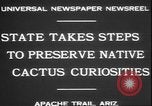 Image of cactus plant Arizona United States USA, 1931, second 8 stock footage video 65675058949
