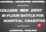 Standbild Studenten clash Liverpool England, 1931, aus Sekunde 4 historischem Filmmaterial Videoclip 65675058955