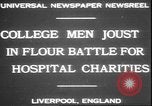 Standbild Studenten clash Liverpool England, 1931, aus Sekunde 5 historischem Filmmaterial Videoclip 65675058955