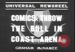 Image of Spanish comedians provoke bull Los Angeles California USA, 1935, second 6 stock footage video 65675058964