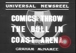 Image of Spanish comedians provoke bull Los Angeles California USA, 1935, second 10 stock footage video 65675058964