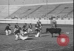 Image of Spanish comedians provoke bull Los Angeles California USA, 1935, second 12 stock footage video 65675058964