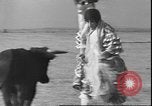 Image of Spanish comedians provoke bull Los Angeles California USA, 1935, second 40 stock footage video 65675058964