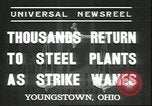 Image of steel mill workers Youngstown Ohio USA, 1937, second 1 stock footage video 65675058985