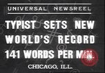 Image Tangora taper 141 mots Albert par minute Chicago Illinois USA, 1937, de la seconde 1 séquences d'archives historiques vidéo 65675058989