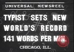 Image Tangora taper 141 mots Albert par minute Chicago Illinois USA, 1937, de la seconde 7 séquences d'archives historiques vidéo 65675058989