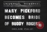 Image Mary Pickford Bel Air California USA, 1937, de la seconde 7 séquences d'archives historiques vidéo 65675058991
