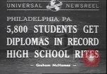 Standbild Abschlussfeier Philadelphia Pennsylvania USA, 1940, aus Sekunde 1 historischem Filmmaterial Videoclip 65675059022