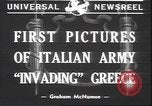 Standbild italienische Truppen Griechenland, 1940, aus Sekunde 3 historischem Filmmaterial Videoclip 65675059023