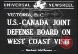 Standbild Ständigen Gemeinsamen Rat der Verteidigung oder PJBD Victoria Kanada, 1940, aus Sekunde 7 historischem Filmmaterial Videoclip 65675059030