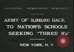 Image écoles rouvrir New York United States USA, 1931, de la seconde 1 séquences d'archives historiques vidéo 65675059116