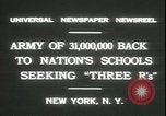 Image écoles rouvrir New York United States USA, 1931, de la seconde 7 séquences d'archives historiques vidéo 65675059116