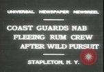 Image United States Coast Guard liquor saisie pendant la prohibition Stapleton New York USA, 1931, de la seconde 3 séquences d'archives historiques vidéo 65675059122