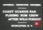 Image United States Coast Guard liquor saisie pendant la prohibition Stapleton New York USA, 1931, de la seconde 6 séquences d'archives historiques vidéo 65675059122