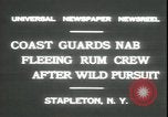 Image United States Coast Guard liquor saisie pendant la prohibition Stapleton New York USA, 1931, de la seconde 7 séquences d'archives historiques vidéo 65675059122