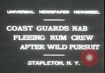 Image United States Coast Guard liquor saisie pendant la prohibition Stapleton New York USA, 1931, de la seconde 8 séquences d'archives historiques vidéo 65675059122