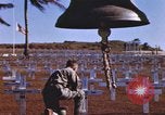 Image of United States flag at World War 2 cemetery Philippines, 1945, second 29 stock footage video 65675059142