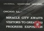 Standbild weltweit Messegelände Chicago Illinois USA, 1932, aus Sekunde 1 historischem Filmmaterial Videoclip 65675059261