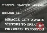 Standbild weltweit Messegelände Chicago Illinois USA, 1932, aus Sekunde 4 historischem Filmmaterial Videoclip 65675059261