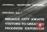 Standbild weltweit Messegelände Chicago Illinois USA, 1932, aus Sekunde 8 historischem Filmmaterial Videoclip 65675059261