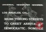 Standbild Franklin Roosevelt Los Angeles California USA, 1932, aus Sekunde 9 historischem Filmmaterial Videoclip 65675059266