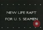 Image of life raft United States USA, 1943, second 4 stock footage video 65675059293