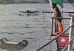 Image of United States Navy SOC Seagull hoisted aboard battleship Newfoundland, 1942, second 8 stock footage video 65675059322