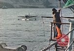 Image of United States Navy SOC Seagull hoisted aboard battleship Newfoundland, 1942, second 9 stock footage video 65675059322