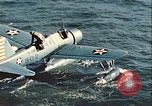 Image of United States Navy SOC Seagull hoisted aboard battleship Newfoundland, 1942, second 17 stock footage video 65675059322