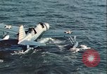 Image of United States Navy SOC Seagull hoisted aboard battleship Newfoundland, 1942, second 21 stock footage video 65675059322