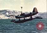 Image of United States Navy SOC Seagull hoisted aboard battleship Newfoundland, 1942, second 36 stock footage video 65675059322