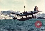 Image of United States Navy SOC Seagull hoisted aboard battleship Newfoundland, 1942, second 38 stock footage video 65675059322