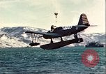 Image of United States Navy SOC Seagull hoisted aboard battleship Newfoundland, 1942, second 39 stock footage video 65675059322