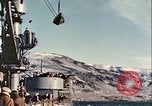 Image of United States Navy SOC Seagull hoisted aboard battleship Newfoundland, 1942, second 47 stock footage video 65675059322