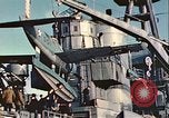 Image of United States Navy SOC Seagull hoisted aboard battleship Newfoundland, 1942, second 60 stock footage video 65675059322