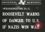 Image of Franklin Roosevelt Washington DC USA, 1940, second 24 stock footage video 65675059344