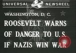 Image of Franklin Roosevelt Washington DC USA, 1940, second 25 stock footage video 65675059344