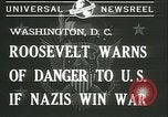 Image of Franklin Roosevelt Washington DC USA, 1940, second 27 stock footage video 65675059344