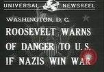 Image of Franklin Roosevelt Washington DC USA, 1940, second 28 stock footage video 65675059344