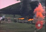 Standbild USAAF P-47s drop Napalm auf deutschen militärischen Anlagen Deutschland, 1945, aus Sekunde 50 historischem Filmmaterial Videoclip 65675059363