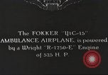 Image of Fokker YIC-15 ambulance airplane United States USA, 1919, second 4 stock footage video 65675059495