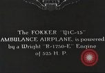 Image of Fokker YIC-15 ambulance airplane United States USA, 1919, second 5 stock footage video 65675059495
