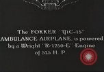 Image of Fokker YIC-15 ambulance airplane United States USA, 1919, second 6 stock footage video 65675059495